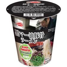 ACECOOK Black Tonkotsu with Garlic Flavour Cup Ramen