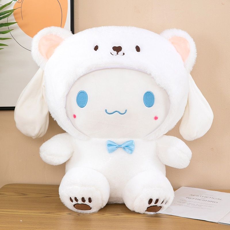 Cinnamoroll with bear hood soft toy  45cm