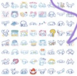 Sanrio stickers small Cinnamoroll fall down