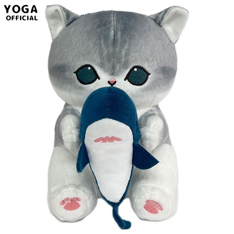 Mofusand soft toy with shark 18cm