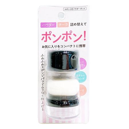 Blush Container with Cosmetic Sponge@スポンジ付チーク容器
