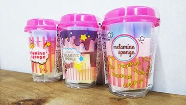 Melamine Sponge@ゆめかわ カップ入りポップメラミン10P