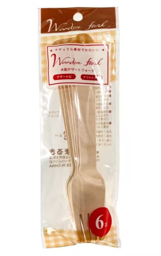 wooden fork@木製デザートフォーク 6本