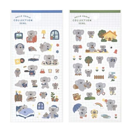 C-STICKER KOALA L@コレクションシール コアラの生活柄/2AST