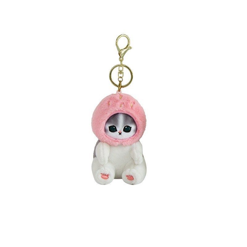 Mofusand soft toy Strawberry hood keychain