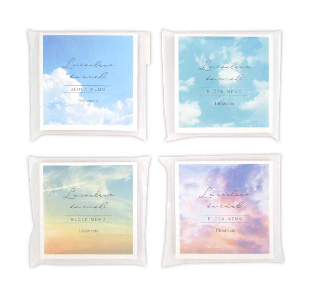 Block type memo pad The color of the sky@ブロックメモ 空の色 100枚