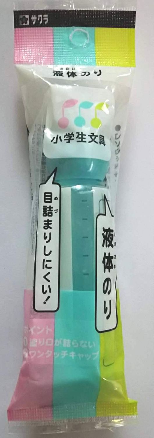 gluebluk@ｻｸﾗ 小学生文具 液体のり ブルー