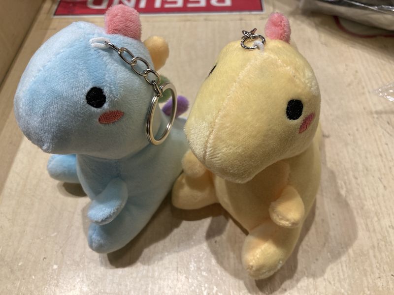 Pastel Colour Dinosaur Soft Toy Key chain
