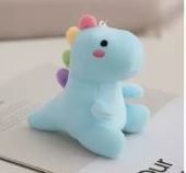 Pastel Colour Dinosaur Soft Toy Key chain, Colour: Blue