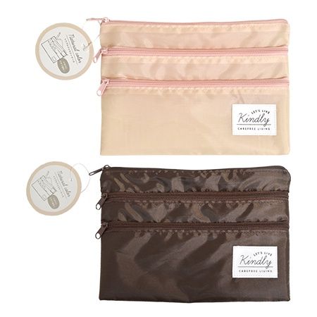 NC TRIPLE FASTENER CASE SL NAME@ナチュラルカラー トリプルファスナーケース