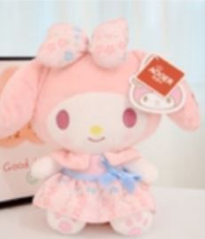 My melody with Sakura pattern skirt and ribbon 25cm