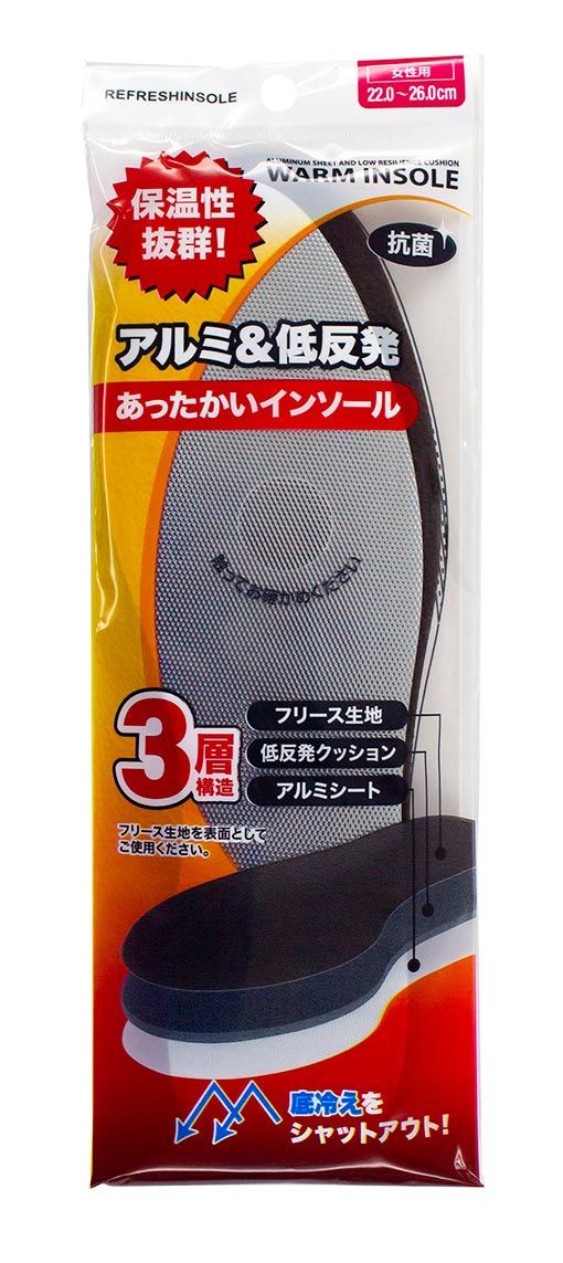 Aluminumsheet and lowresilience insole@アルミ低反発インソール 女性用