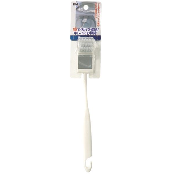 TOILET BRUSH WITH MIRROR@フチ裏汚れを見逃さない鏡付トイレブラシ