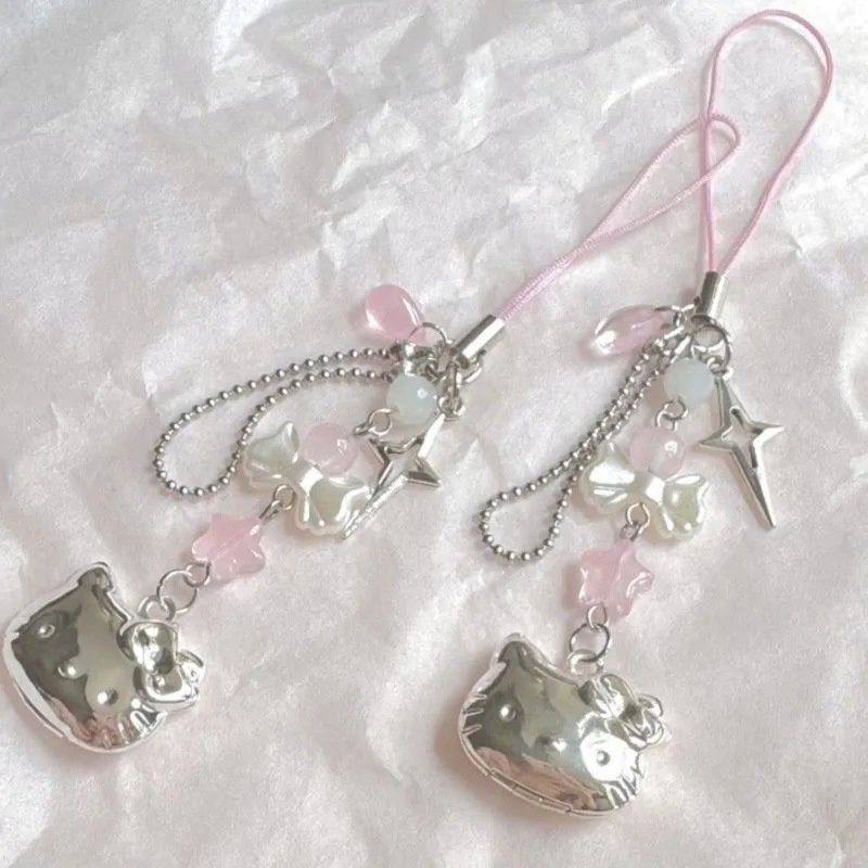 Hellokitty silver keychain