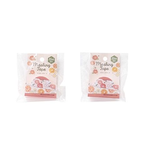 MASKING TAPE 20MM JM FLOWER@マスキングテープ 20mm幅 和モダン花柄