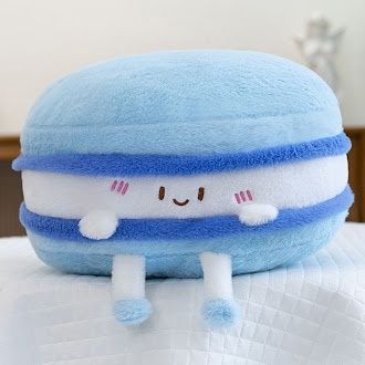 Macaron soft toy 35cm wide, Colour: Blue