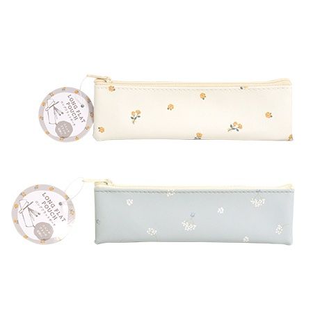 LONG FLAT POUCH SL NB@ロングフラットポーチ 合皮 ナチュラルブーケ