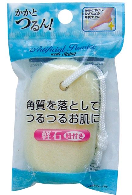 ARTIFICIAL PUMICE WITH STRING@かかとつるん!角質すっきり軽石(紐付)