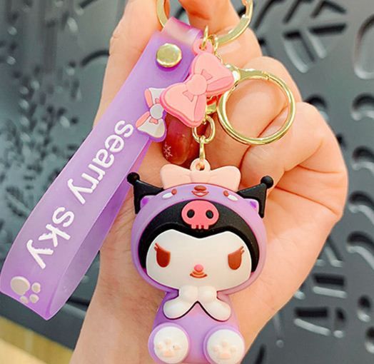 Kuromi key chain with searry sky tag