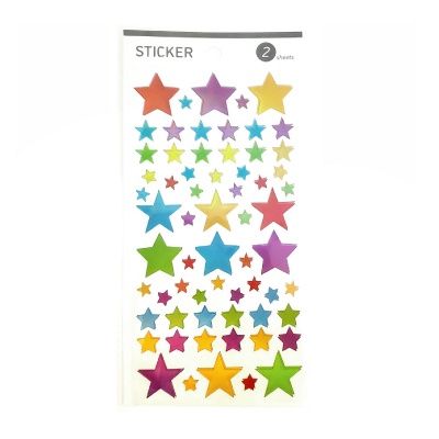 hologram sticke star 2sheets /PSS-2@デザインシールﾌﾟﾚｰﾝﾎﾛｸﾞﾗﾑｽﾀｰ/PSS-2-1【海外用】