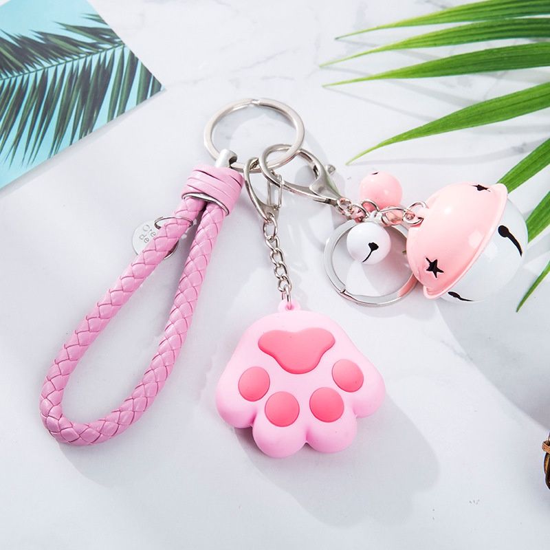 Paw with bells keychain