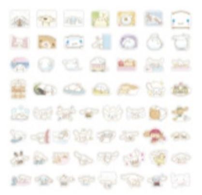Sanrio Stickers Big Cinnamonroll Night sky