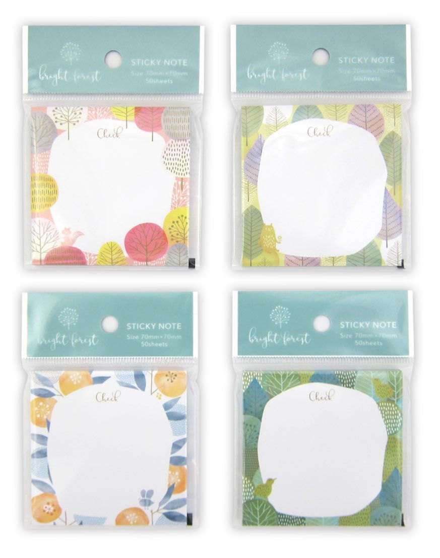 Message sticky note 50P Bright forest@ブライトフォレスト 付箋 50枚