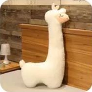 Alpaca long pillow 90cm, Colour: White
