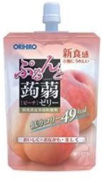 ORIHIRO Konjak Jelly Standing pouch Peach 130g