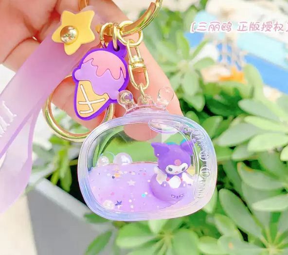 Kuromi with ice cream keychain