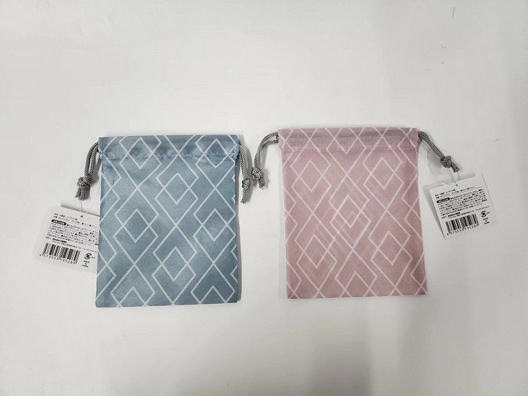 Drawstring Bag Dia Pattern Small@巾着バッグダイヤ柄小