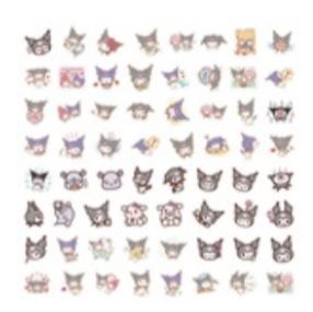 Sanrio stickers small Kuromi hiding a love lette at the backr