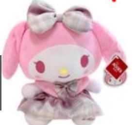 My melody soft toy tartan check 30cm