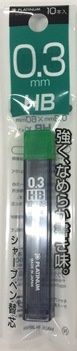Mechanical Pencil Lead@ﾌﾟﾗﾁﾅ ｼｬｰﾌﾟ替芯 HB 0.3mm 10P