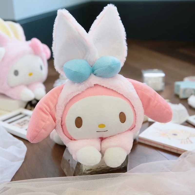 My Melody with blue ribbon small pillow 30cm