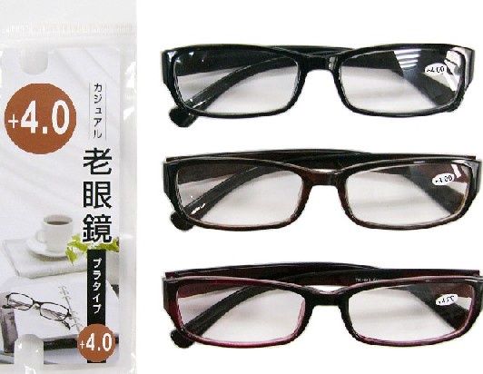 plastic frame reading glasses@プラ老眼鏡(4.0度)