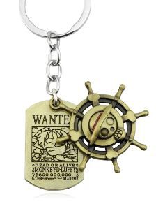One piece metal key chain Luffy