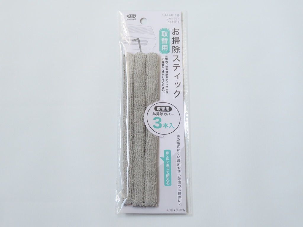 Cleaning duster refills 3pcs GY@お掃除スティック 取替用3P GY