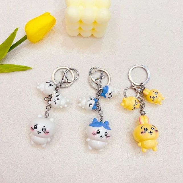 Chiikawa Keychain with two small ones
