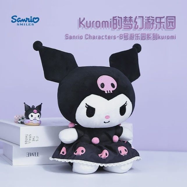 Kuromi soft toy in scull dress 27cm