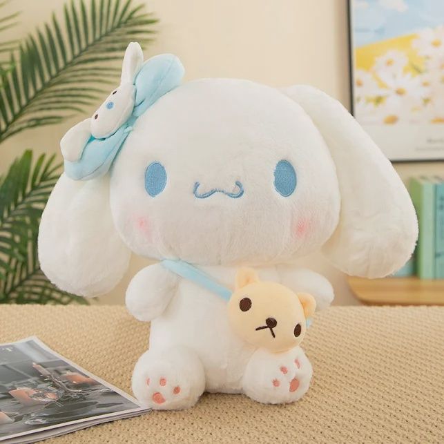 Cinnamoroll soft toy with big blue ribbon 40cm