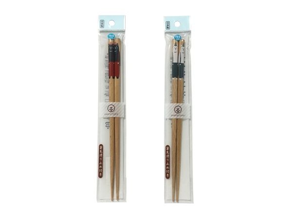 NW chopstick 19.5cm 1P/ 2AST@塗箸19.5cm アニマルイラスト