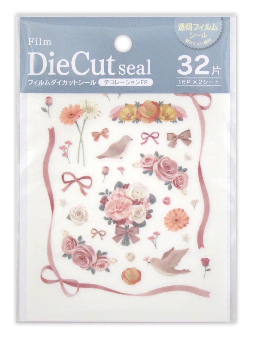 Film die-cut sticker 32p Decoration FP@ﾌｨﾙﾑﾀﾞｲｶｯﾄｼｰﾙ ﾃﾞｺﾚｰｼｮﾝ FP 32片
