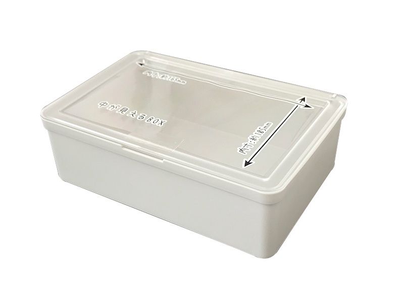 A box where you can see the inside gray@中が見えるボックス・グレー