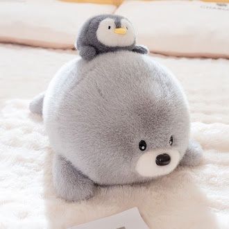 Seal soft toy 50cm with penguin