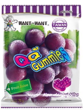 WANT WANT QQ gummies, Flavour: Blueberry