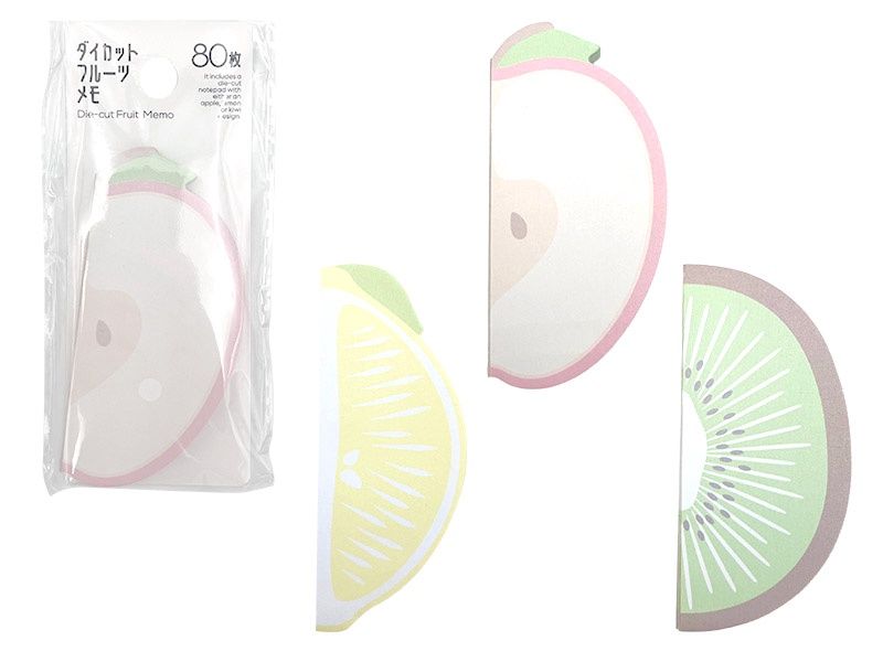 Die-cut Fruit Memo@ダイカットフルーツメモ/3AST