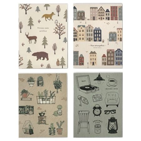 A6 POCKET NOTEBOOK 64P A I@A6 ポケットノート 64P A罫 イラスト柄/4AST
