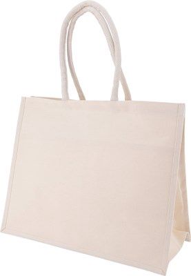 POLYCOTTON BAG WITH INSIDE POCKET@高額(5.0)ｺｯﾄﾝﾊﾞｯｸﾞ内ﾎﾟｹｯﾄ付き L