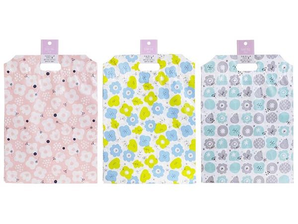 Hand Bag Flower Pattern M@てさげバッグフラワー柄M3枚